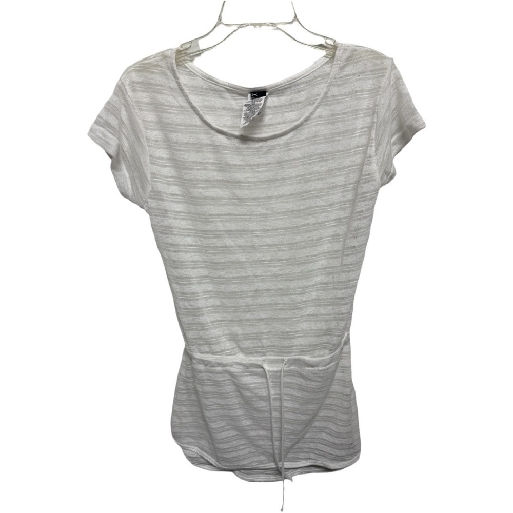 Oakley Swim Coverup Semi Sheer White Short Sleeve Size Medium Vacation Beach